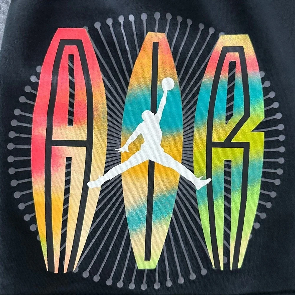 Nike Air Jordan Flight MVP Fleece Shorts Men's XL Black Neon Graphic DQ7552-010
